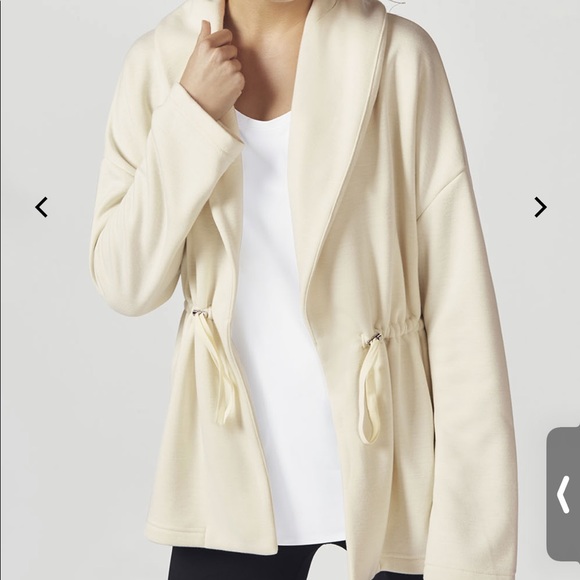 Fabletics Sweaters - Fabletics Sage Coat Fleece Lined Open Cardigan Med